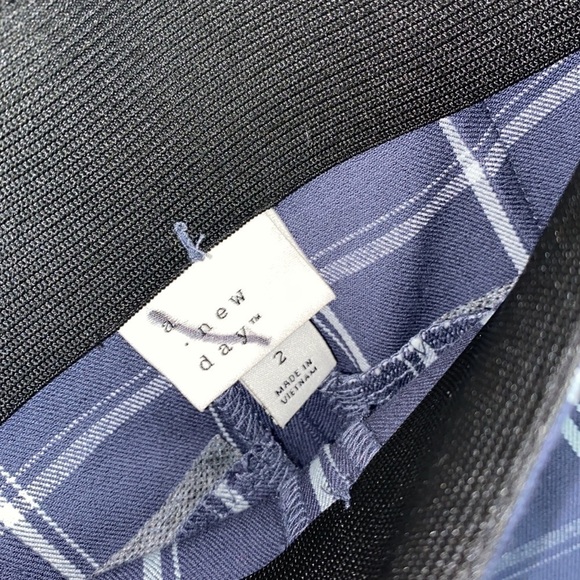 A New Day pants windowpane mock flare stretch size 2‎ high rise NEW - Picture 3 of 5